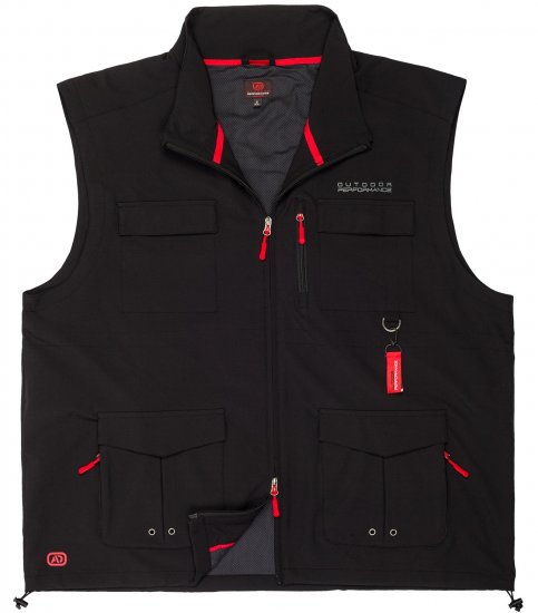 Adamo Tommy Outdoor Vest Black - Haine sport & haine de exterior - Haine Sport & Exterior Bărbați Mărimi Mari