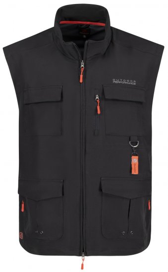 Adamo Tommy Outdoor Vest Black - Haine sport & haine de exterior - Haine Sport & Exterior Bărbați Mărimi Mari