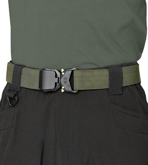 D555 Dale Tactical Stretch Webbing Belt with Heavy Duty Quick Release Buckle Khaki - Curele - Curele Bărbați Mărimi Mari
