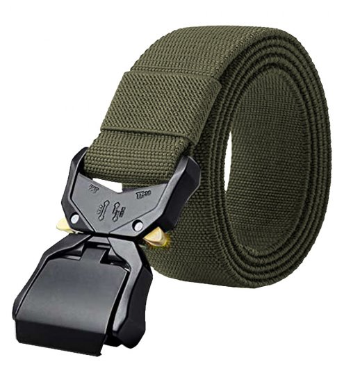D555 Dale Tactical Stretch Webbing Belt with Heavy Duty Quick Release Buckle Khaki - Curele - Curele Bărbați Mărimi Mari