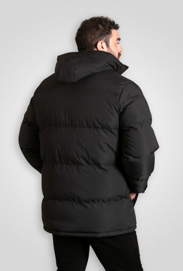 D555 Wolverhampton Quilted Padded Jacket with Hood Black - Geci - Geci Bărbați Mărimi Mari