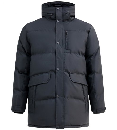 D555 Wolverhampton Quilted Padded Jacket with Hood Black - Geci - Geci Bărbați Mărimi Mari