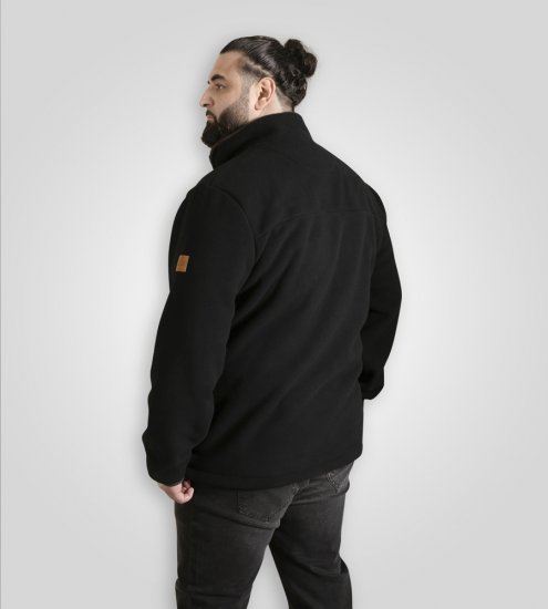 D555 Louth Micro Fleece Jacket with Sherpa Lining Black - Geci - Geci Bărbați Mărimi Mari