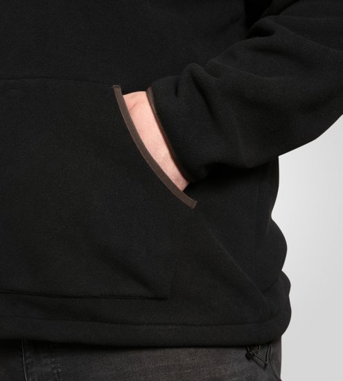 D555 Louth Micro Fleece Jacket with Sherpa Lining Black - Geci - Geci Bărbați Mărimi Mari