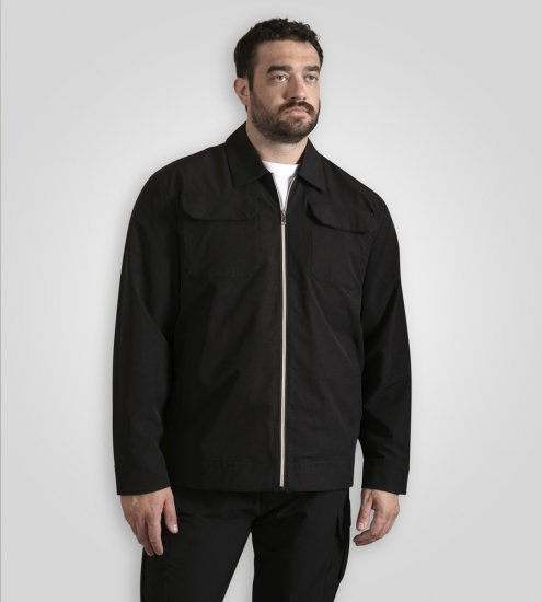 D555 Wimbledon Couture Stretch Jacket with Zipper Black TALL SIZE - Geci - Geci Bărbați Mărimi Mari