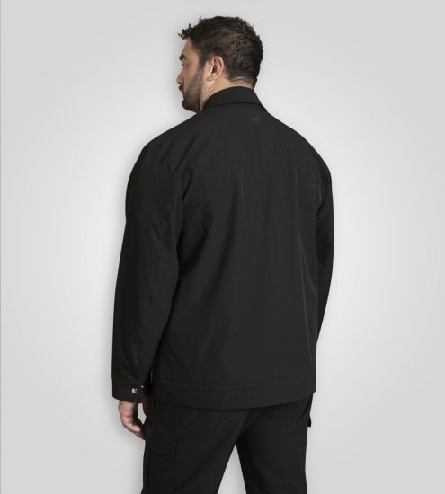 D555 Wimbledon Couture Stretch Jacket with Zipper Black TALL SIZE - Geci - Geci Bărbați Mărimi Mari