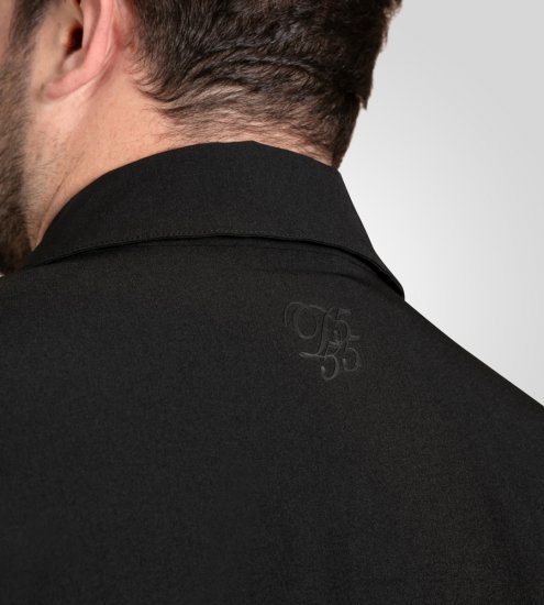 D555 Wimbledon Couture Stretch Jacket with Zipper Black TALL SIZE - Geci - Geci Bărbați Mărimi Mari