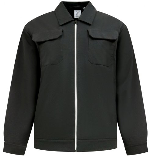 D555 Wimbledon Couture Stretch Jacket with Zipper Black TALL SIZE - Geci - Geci Bărbați Mărimi Mari