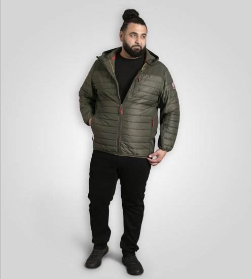 D555 Northfield Hybrid geacă softshell cu glugă kaki - Geci - Geci Bărbați Mărimi Mari