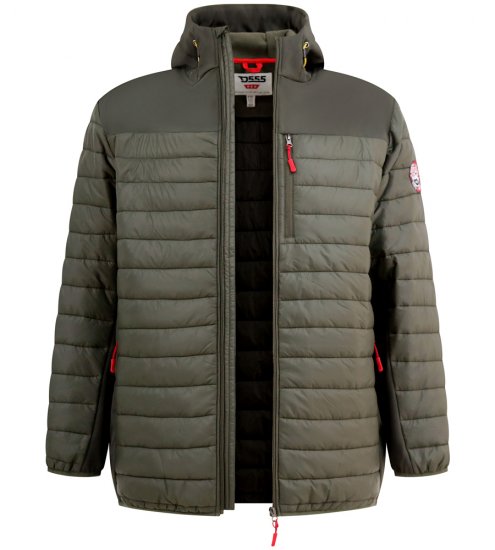 D555 Northfield Hybrid geacă softshell cu glugă kaki - Geci - Geci Bărbați Mărimi Mari