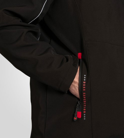 D555 Fretwell Padded Softshell Jacket with Detachable Hood Black - Geci - Geci Bărbați Mărimi Mari