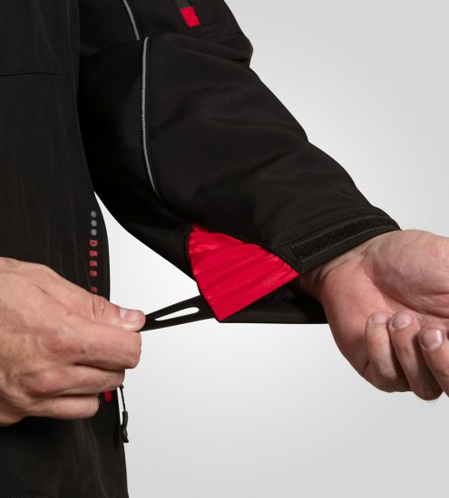 D555 Fretwell Padded Softshell Jacket with Detachable Hood Black - Geci - Geci Bărbați Mărimi Mari