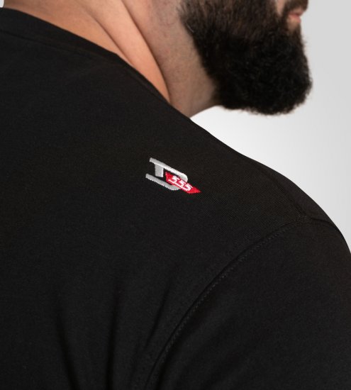 D555 Ginza Tokyo with Dragon Crew Neck T-shirt Black - Tricouri - Tricouri Bărbați Mărimi Mari