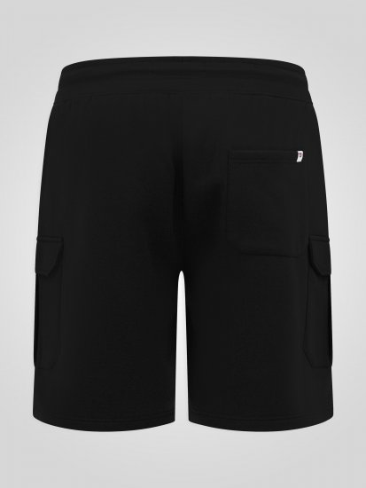 D555 Robinson 1 Pantaloni Scurți Fleece Cargo cu Talie Elastică Negru - Pantaloni trening - Pantaloni Trening Bărbați Mărimi Mari