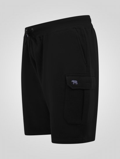 D555 Robinson 1 Pantaloni Scurți Fleece Cargo cu Talie Elastică Negru - Pantaloni trening - Pantaloni Trening Bărbați Mărimi Mari