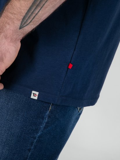 D555 Linton Tricou cu Imprimeu Multicolor de Craniu Bleumarin - Tricouri - Tricouri Bărbați Mărimi Mari