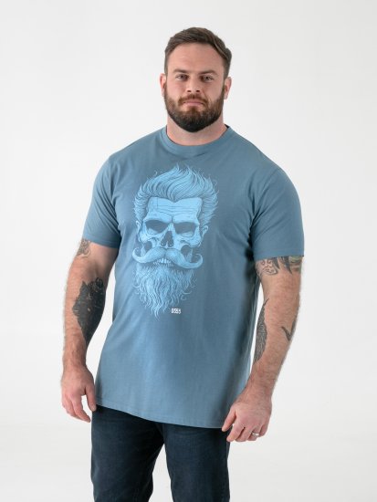 D555 Miller Bearded Skull Tricou cu Imprimeu - Tricouri - Tricouri Bărbați Mărimi Mari