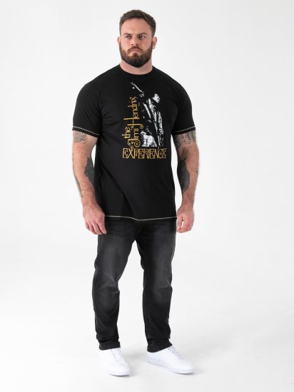 D555 Hugh Official ACDC Highway To Hell Tricou cu Imprimeu Negru - Tricouri - Tricouri Bărbați Mărimi Mari