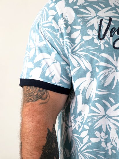 D555 Shoreham AO Tricou cu Imprimeu Venice Beach Albastru - Tricouri - Tricouri Bărbați Mărimi Mari