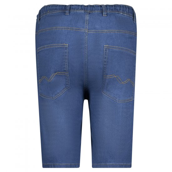 Adamo 199110 Pantaloni scurți din blugi cu talie elastică Albastru mediu - Pantaloni scurți - Pantaloni Scurți Mărimi mari Bărbați 
