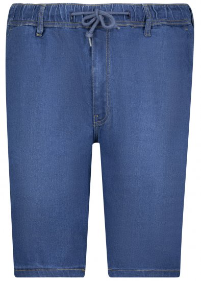 Adamo 199110 Pantaloni scurți din blugi cu talie elastică Albastru mediu - Pantaloni scurți - Pantaloni Scurți Mărimi mari Bărbați 