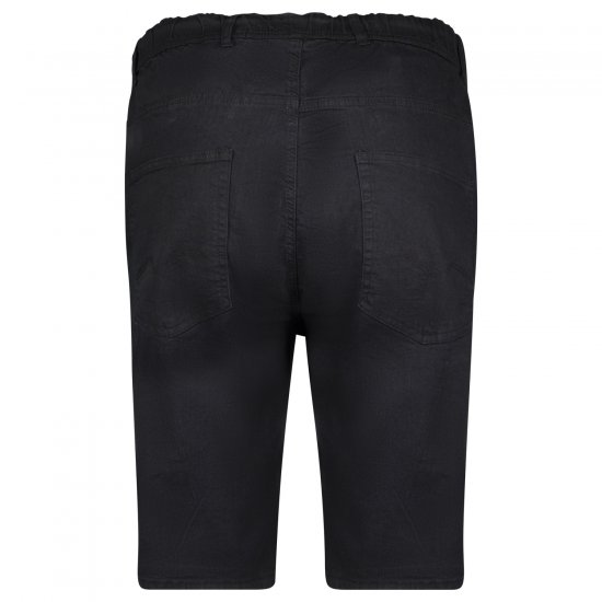Adamo 199110 Pantaloni scurți din blugi cu talie elastică Negru - Pantaloni scurți - Pantaloni Scurți Mărimi mari Bărbați 