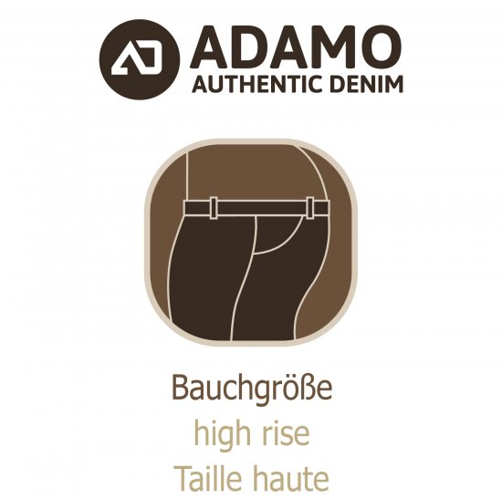 Adamo 5-Pocket High Rise Jeans Medium Blue - Blugi & pantaloni - Blugi & Pantaloni Bărbați Mărimi Mari
