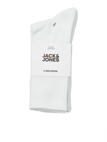 Jack & Jones Charles Șosete de tenis Alb 3-pack - Lenjerie intimă & costum baie - Lenjerie Intimă Bărbați Mărimi Mari