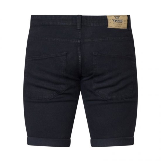 D555 Jude Stretch Denim Shorts Black - Pantaloni scurți - Pantaloni Scurți Mărimi mari Bărbați 