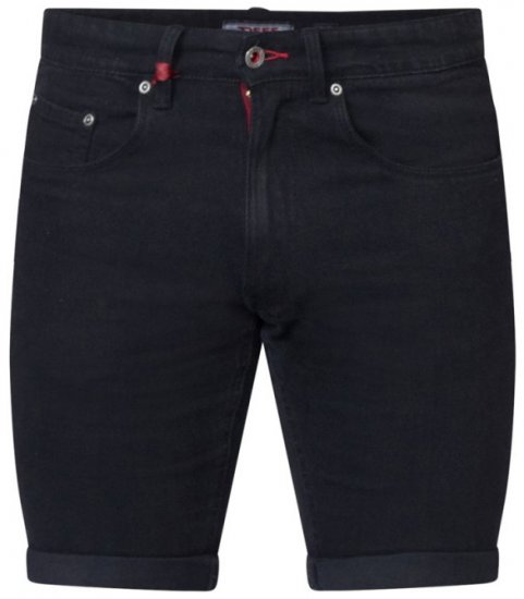 D555 Jude Stretch Denim Shorts Black - Pantaloni scurți - Pantaloni Scurți Mărimi mari Bărbați 
