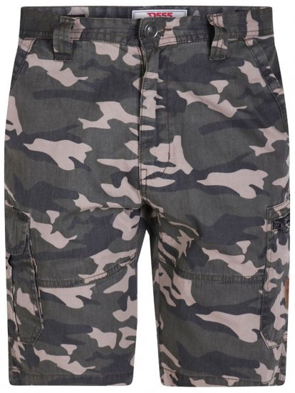 D555 Chadwick Shorts Green Camo - Pantaloni scurți - Pantaloni Scurți Mărimi mari Bărbați 