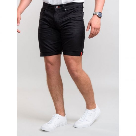 D555 Gilbert Stretch Shorts Black - Pantaloni scurți - Pantaloni Scurți Mărimi mari Bărbați 