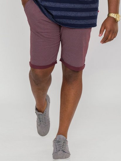 D555 Bandit Ao Micro Print Stretch Chino Shorts - Pantaloni scurți - Pantaloni Scurți Mărimi mari Bărbați 