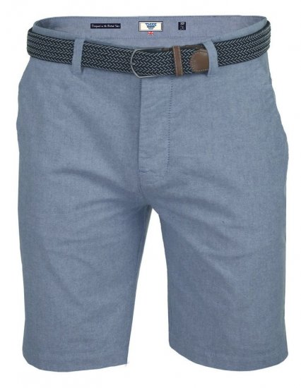 D555 Tiger Stretch Oxford Chino Shorts With Belt - Pantaloni scurți - Pantaloni Scurți Mărimi mari Bărbați 