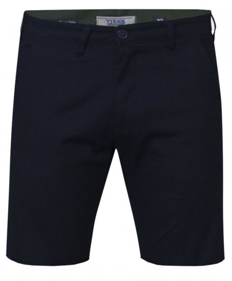 D555 Opala-1 Stretch Chino Shorts Navy - Pantaloni scurți - Pantaloni Scurți Mărimi mari Bărbați 