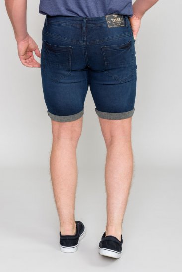 D555 BRENTWOOD Dark Blue Denim Shorts - Pantaloni scurți - Pantaloni Scurți Mărimi mari Bărbați 