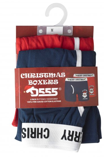 D555 Claus Christmas Boxers 2-pack - Lenjerie intimă & costum baie - Lenjerie Intimă Bărbați Mărimi Mari