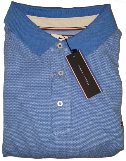 Tommy Hilfiger Jacquard Structure Polo Blue - Reducerea nebună de aprilie de la Motley - 