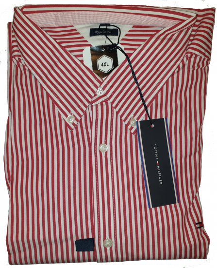 Tommy Hilfiger North Stripe Long Sleeve Shirt Red - Reducerea nebună de aprilie de la Motley - 