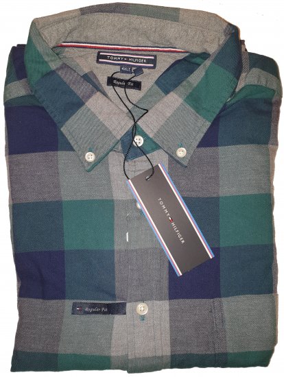 Tommy Hilfiger Gingham Flannel Shirt Green - Reducerea nebună de aprilie de la Motley - 