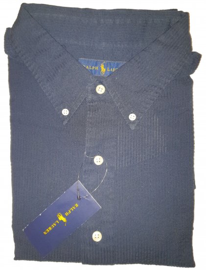 Polo Ralph Lauren TC7I Navy Short Sleeve Shirt - Reducerea nebună de aprilie de la Motley -
