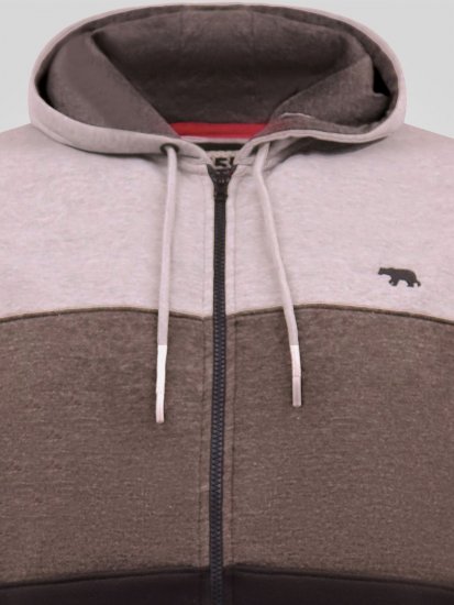 D555 Fitzgerald Zip Through Hoody With Cut & Sew Panels Negru - Pulovere & hanorace - Pulovere & Hanorace Bărbați Mărimi Mari