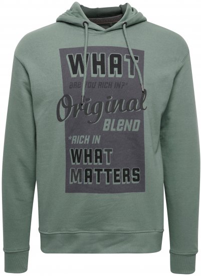 Blend Hoodie 4285 Duck Green - Pulovere & hanorace - Pulovere & Hanorace Bărbați Mărimi Mari