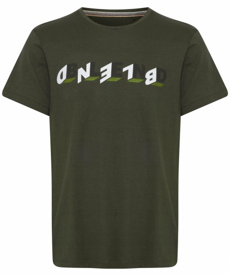 Blend 4795 T-Shirt Forest Night Green - Tricouri - Tricouri Bărbați Mărimi Mari