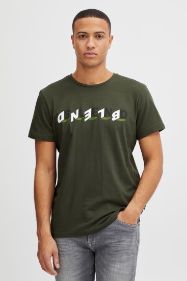Blend 4795 T-Shirt Forest Night Green - Tricouri - Tricouri Bărbați Mărimi Mari