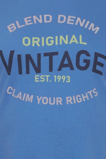 Blend 5018 T-Shirt Blue - Tricouri - Tricouri Bărbați Mărimi Mari