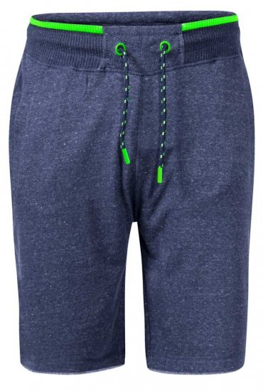 D555 Electra1 Ribbed Waist Fleece Shorts With Pockets Navy Marl - Pantaloni trening - Pantaloni Trening Bărbați Mărimi Mari