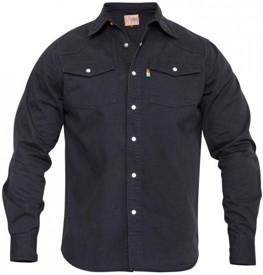 Duke Western Denim Shirt Black - Cămăși - Cămăși Bărbați Mărimi Mari