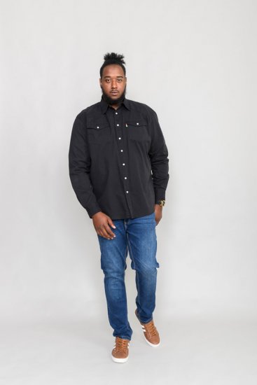 Duke Western Denim Shirt Black - Cămăși - Cămăși Bărbați Mărimi Mari