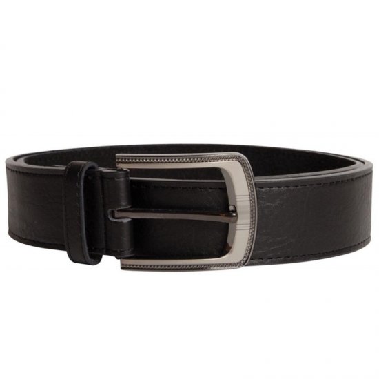 D555 Samuel Leather Belt Black, 4cm - Curele - Curele Bărbați Mărimi Mari